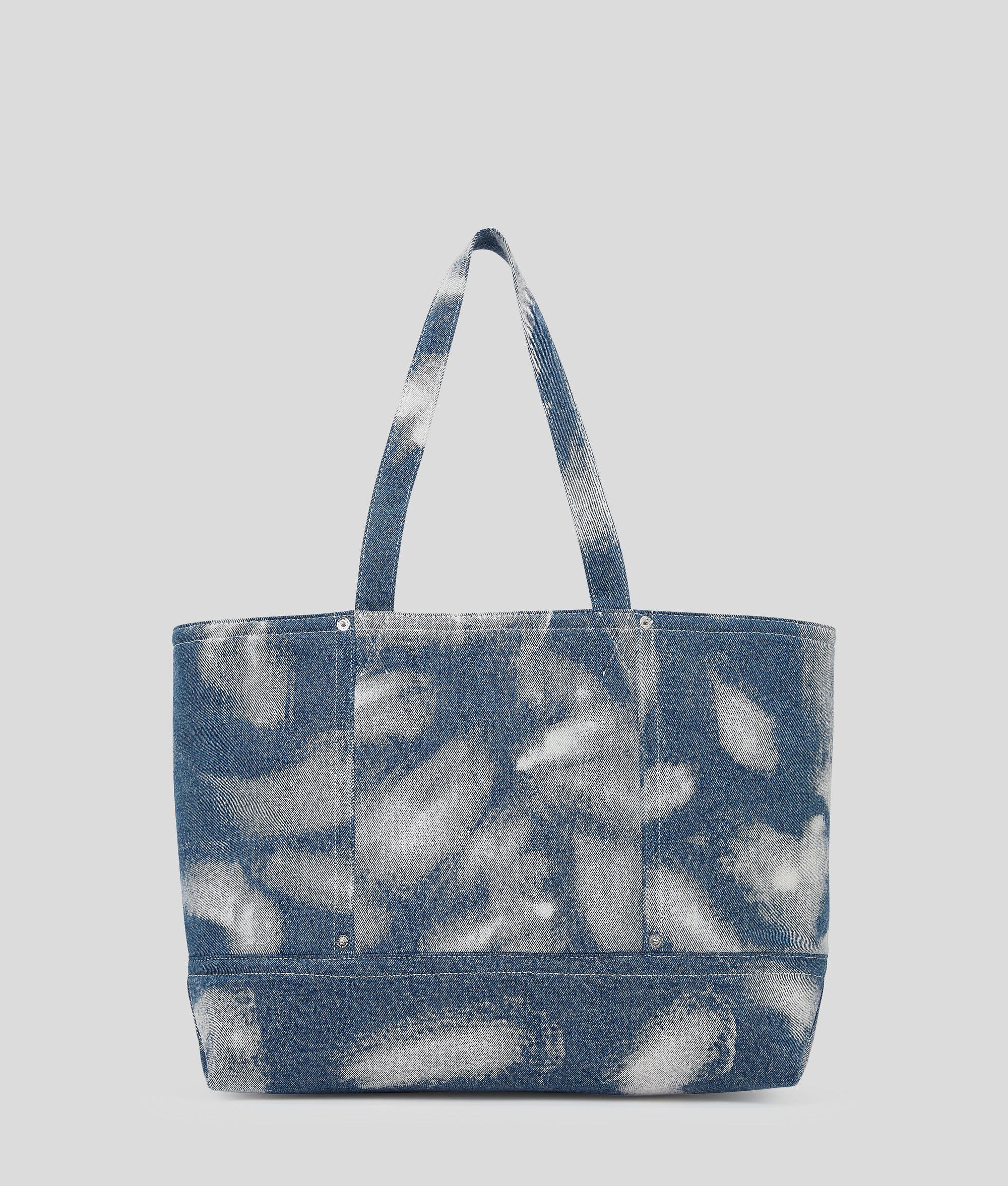 BLEACHED DENIM SHOPPER