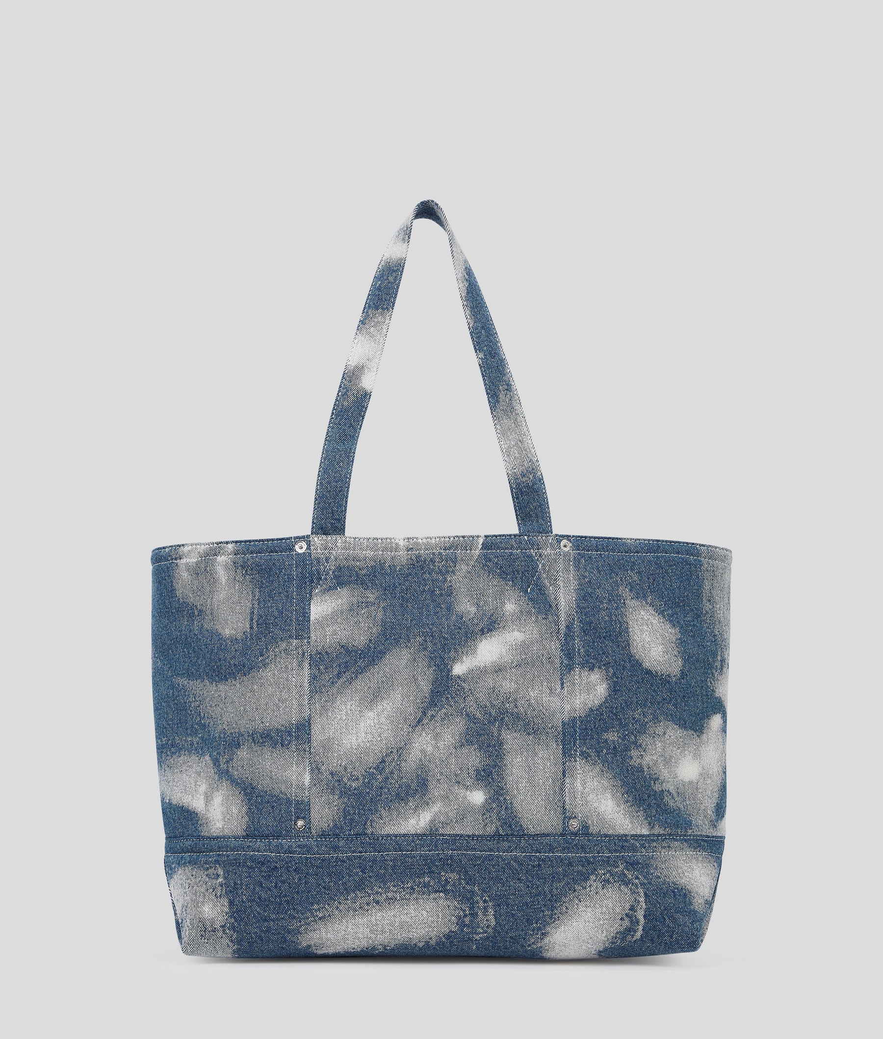 BLEACHED DENIM SHOPPER