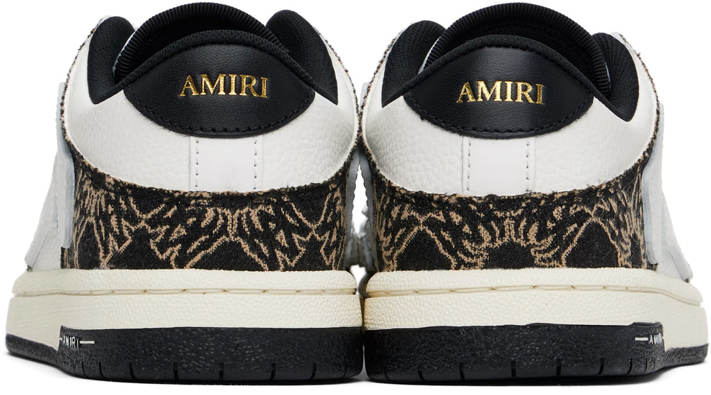 AMiri Women White & Black MA Quad Skel Low Top Sneakers