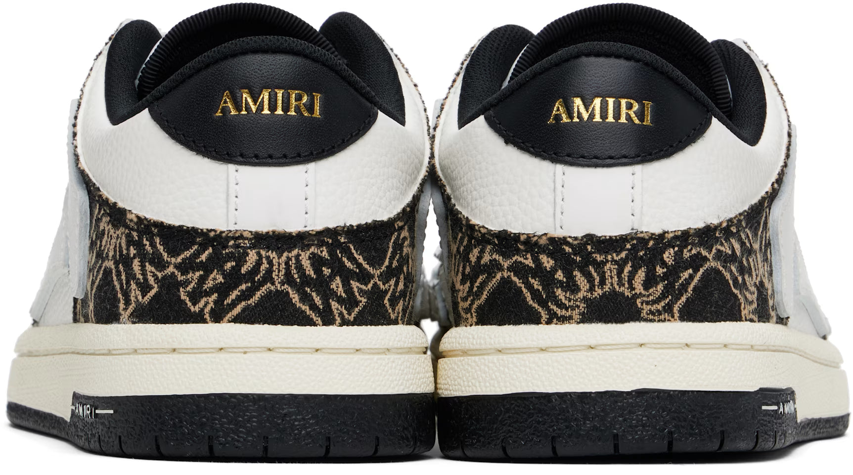AMiri Women White & Black MA Quad Skel Low Top Sneakers