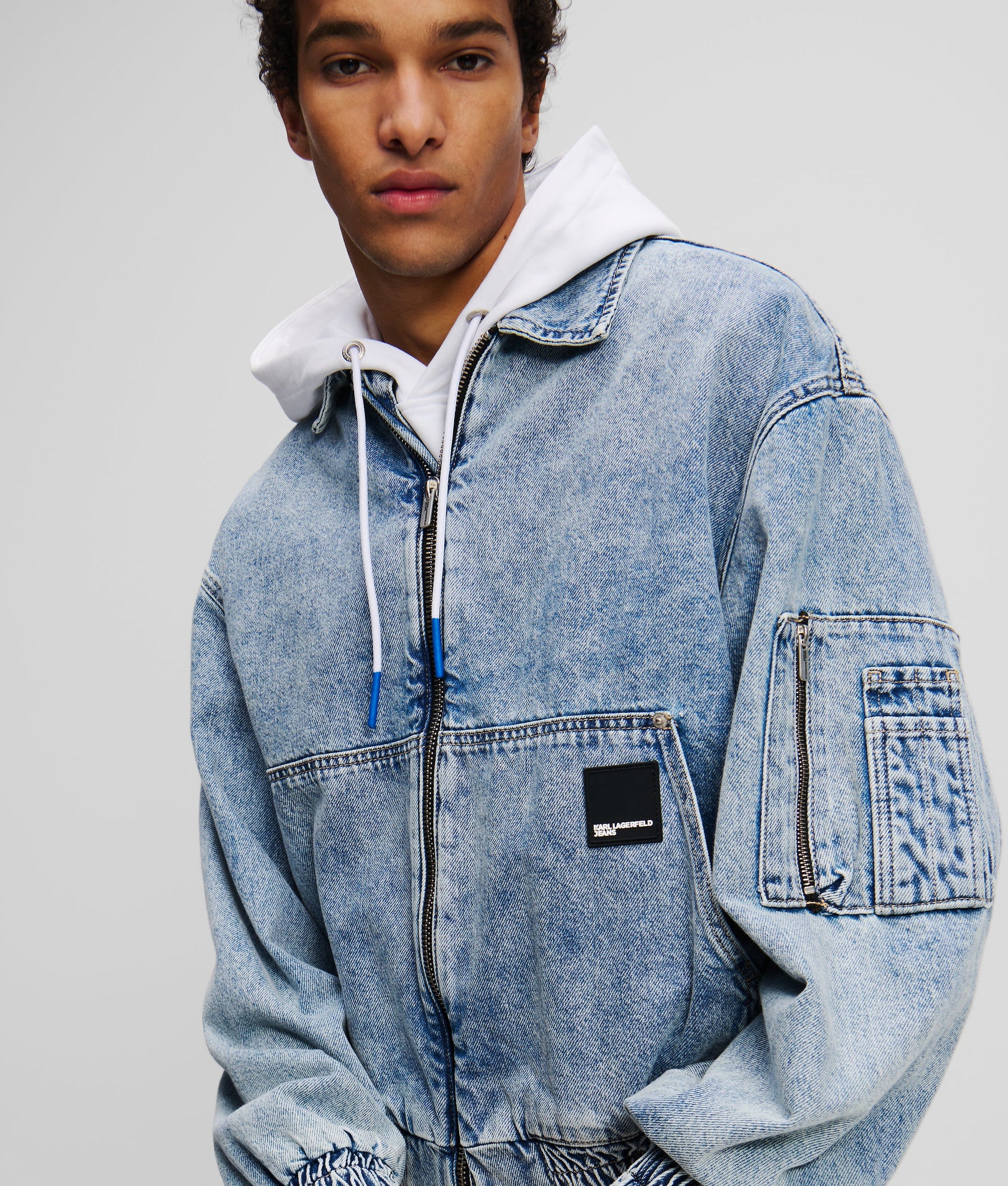 DENIM BOMBER JACKET