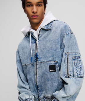DENIM BOMBER JACKET