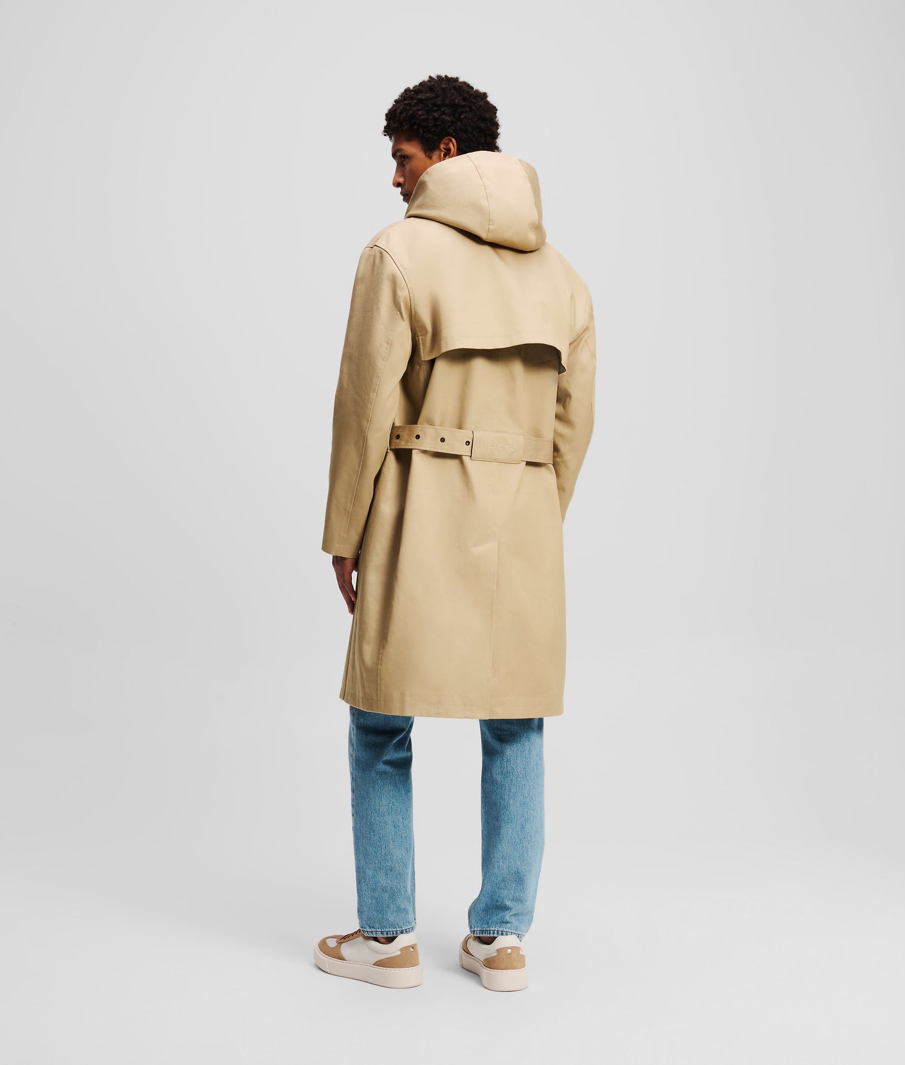 Hooded trench coat