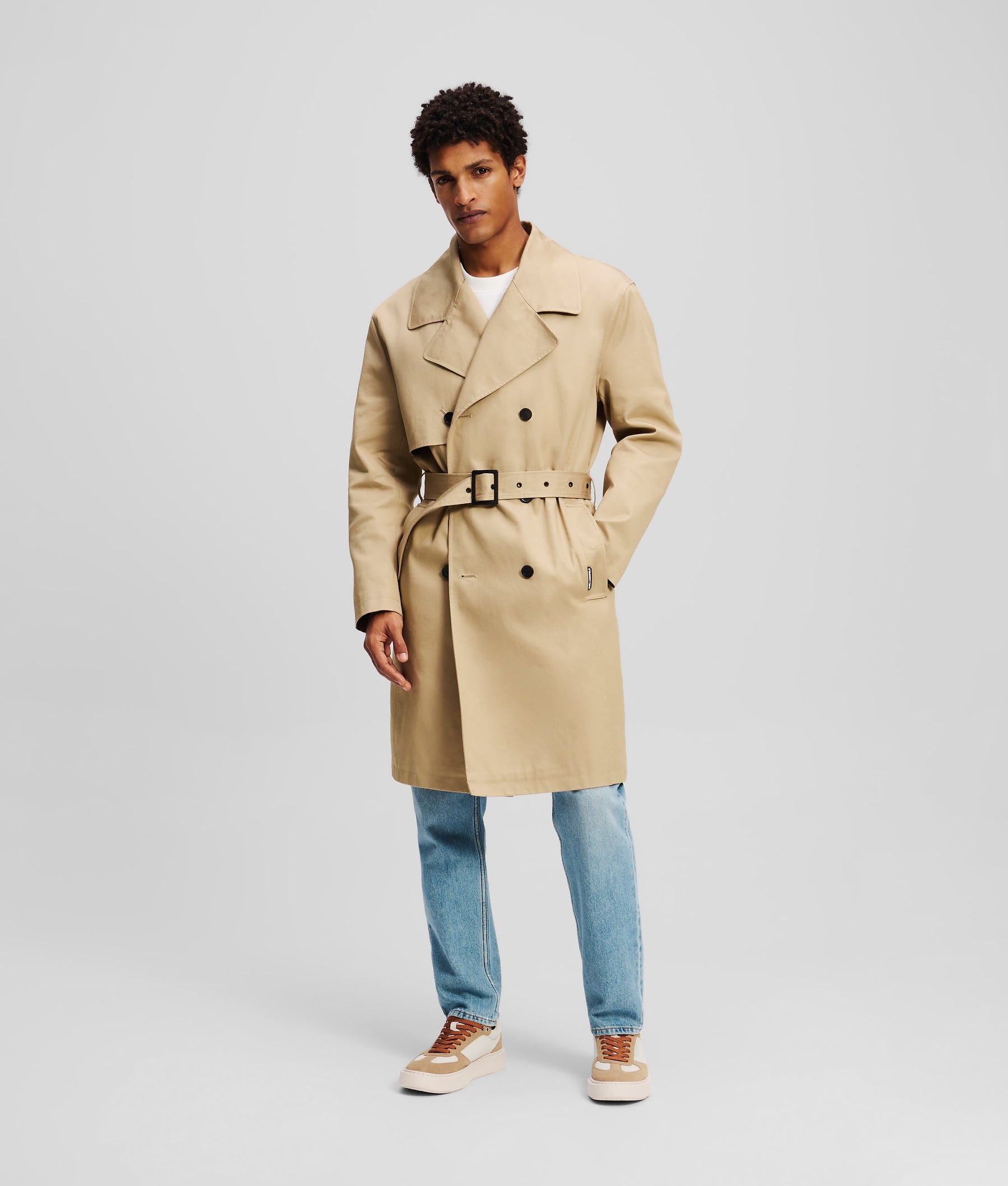 Hooded trench coat