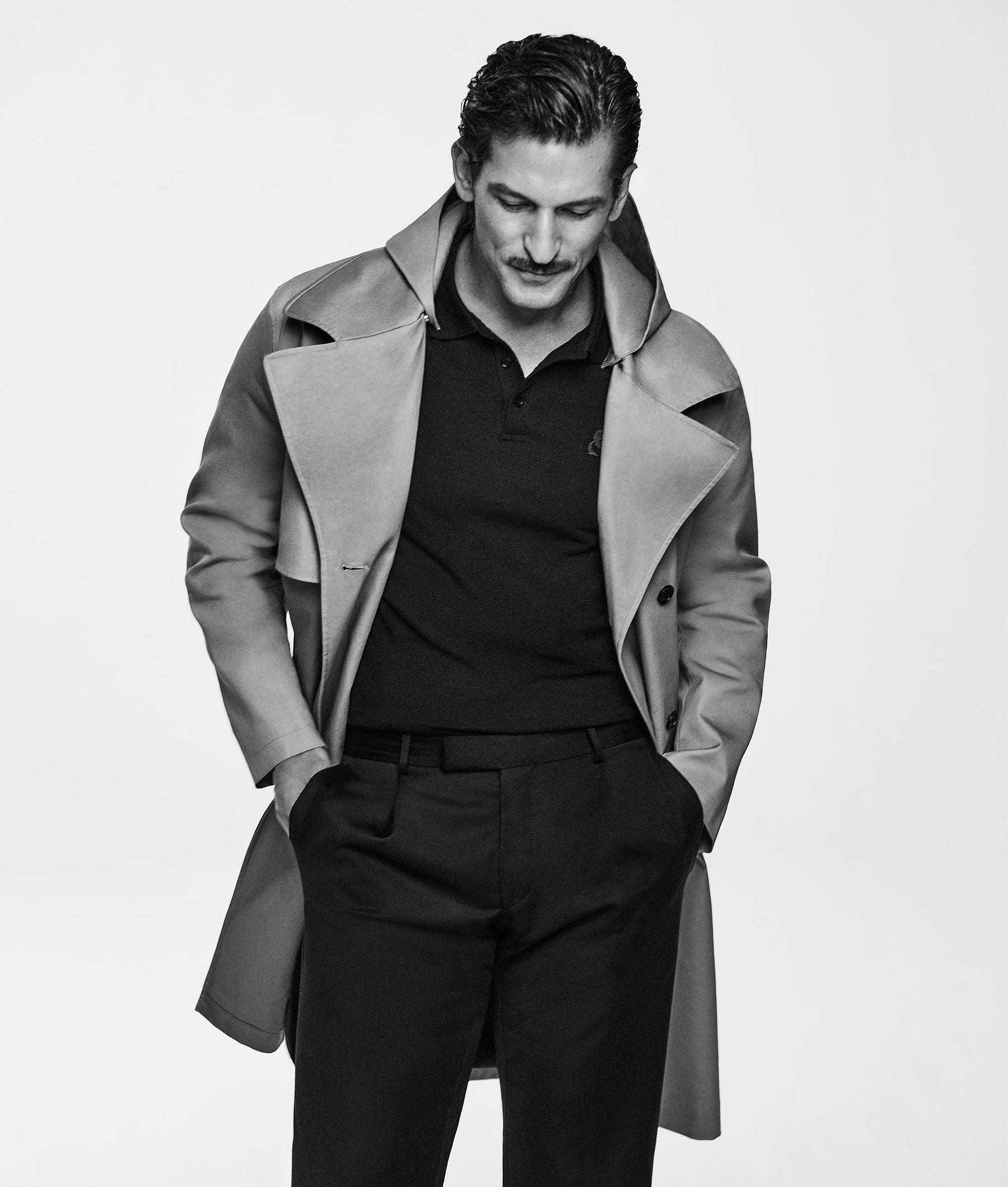 Hooded trench coat