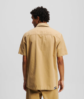 Short-sleeved button-up shirt