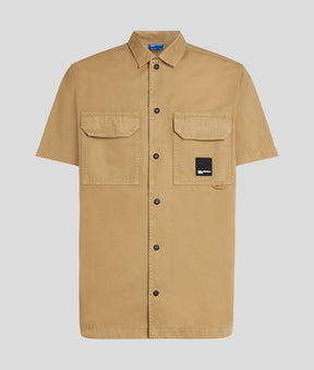 Short-sleeved button-up shirt