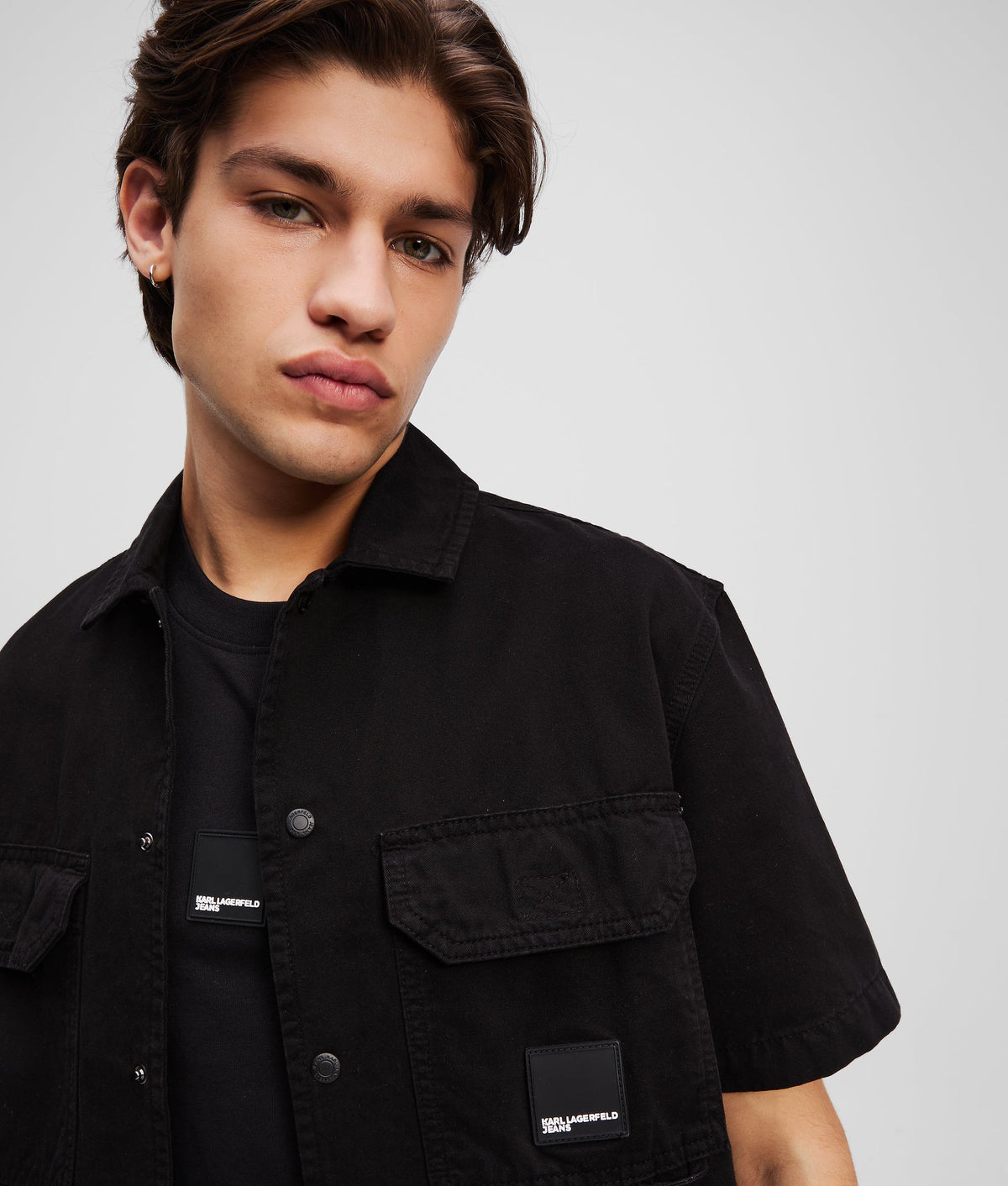 Short-sleeved button-up shirt