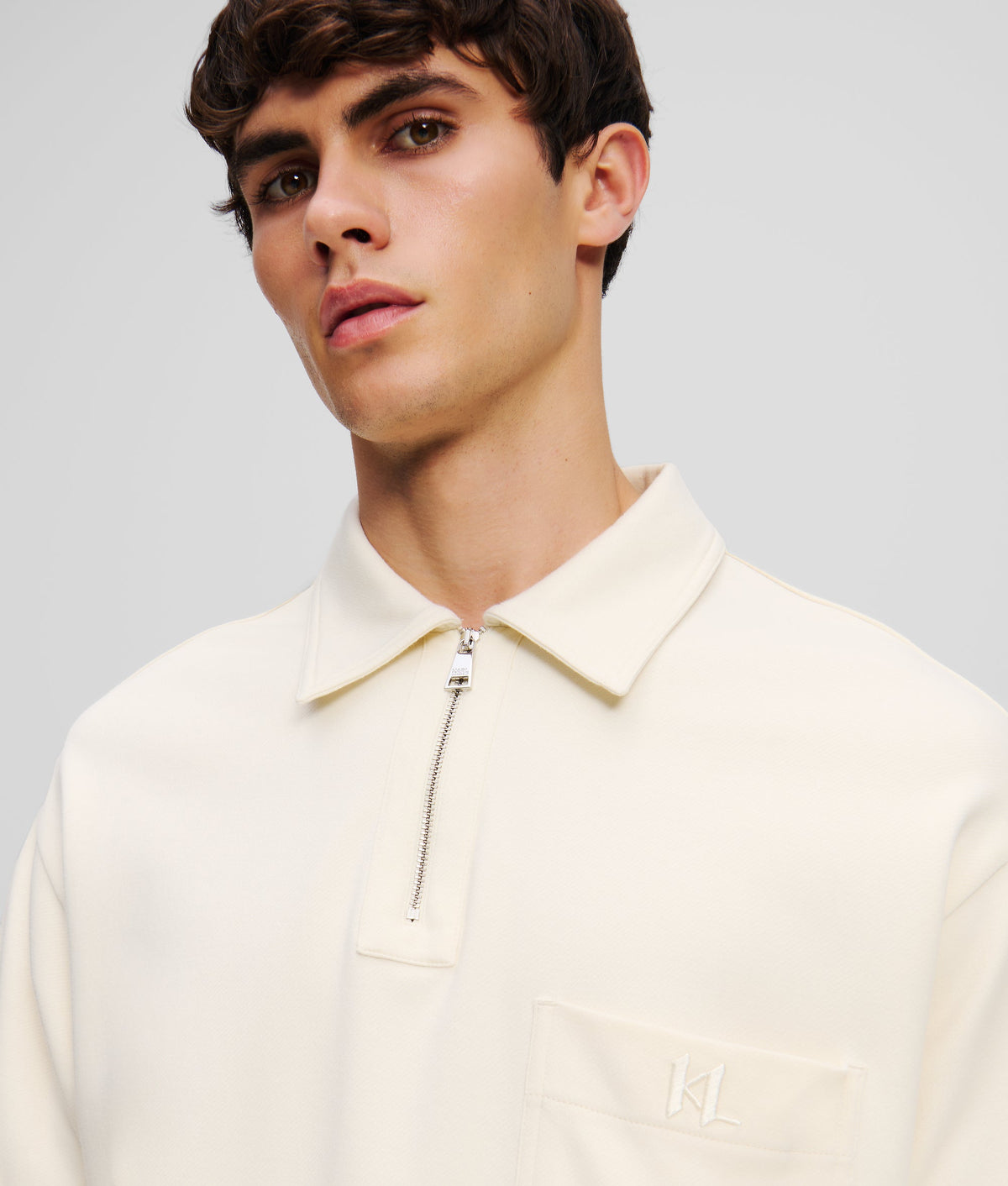 Monogram ZIP-UP POLO SHIRT