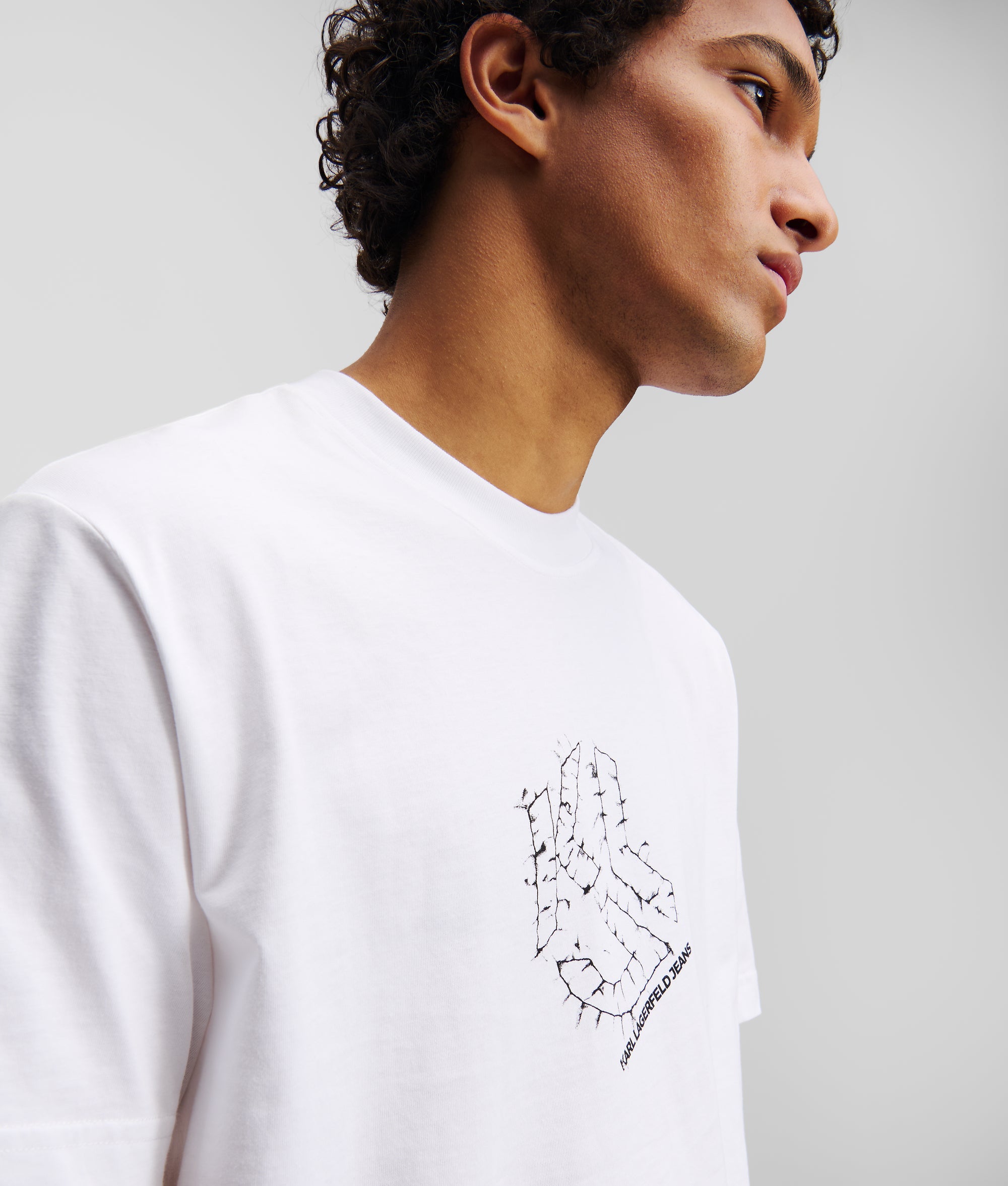 CURVED HEM SHIBORI MONOGRAM T-SHIRT