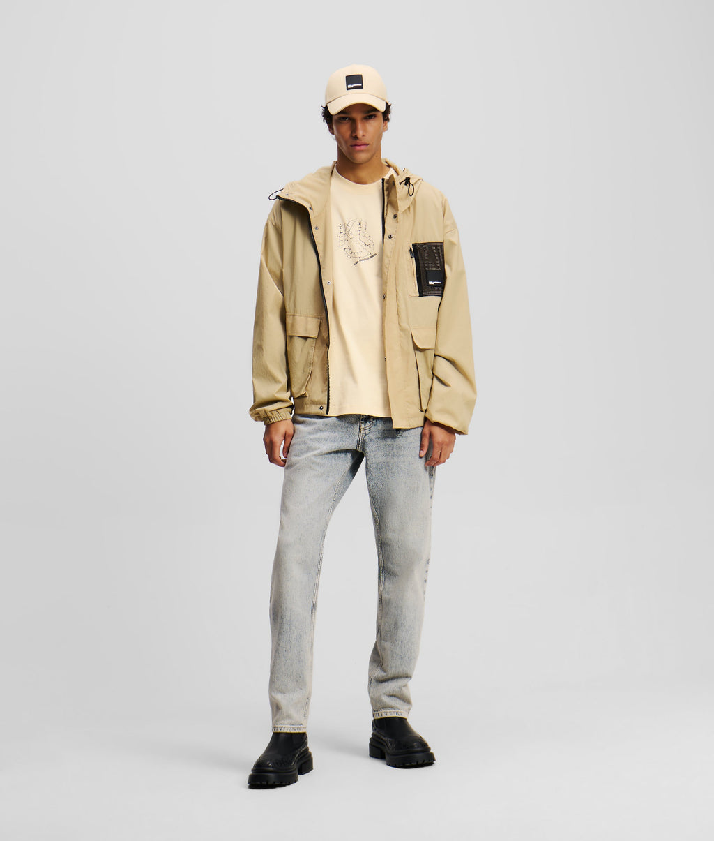 CURVED HEM SHIBORI MONOGRAM T-SHIRT