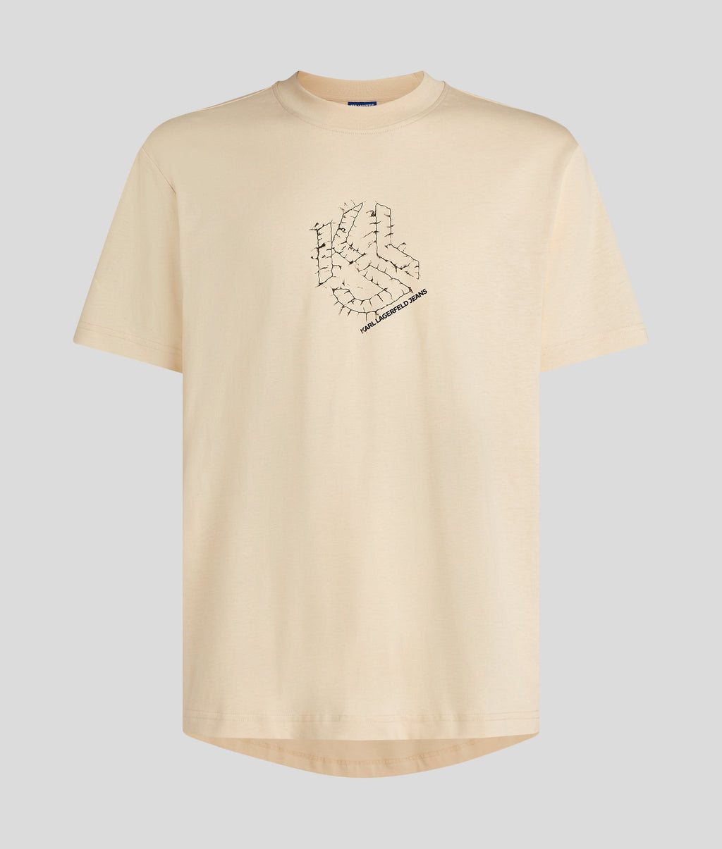 CURVED HEM SHIBORI MONOGRAM T-SHIRT