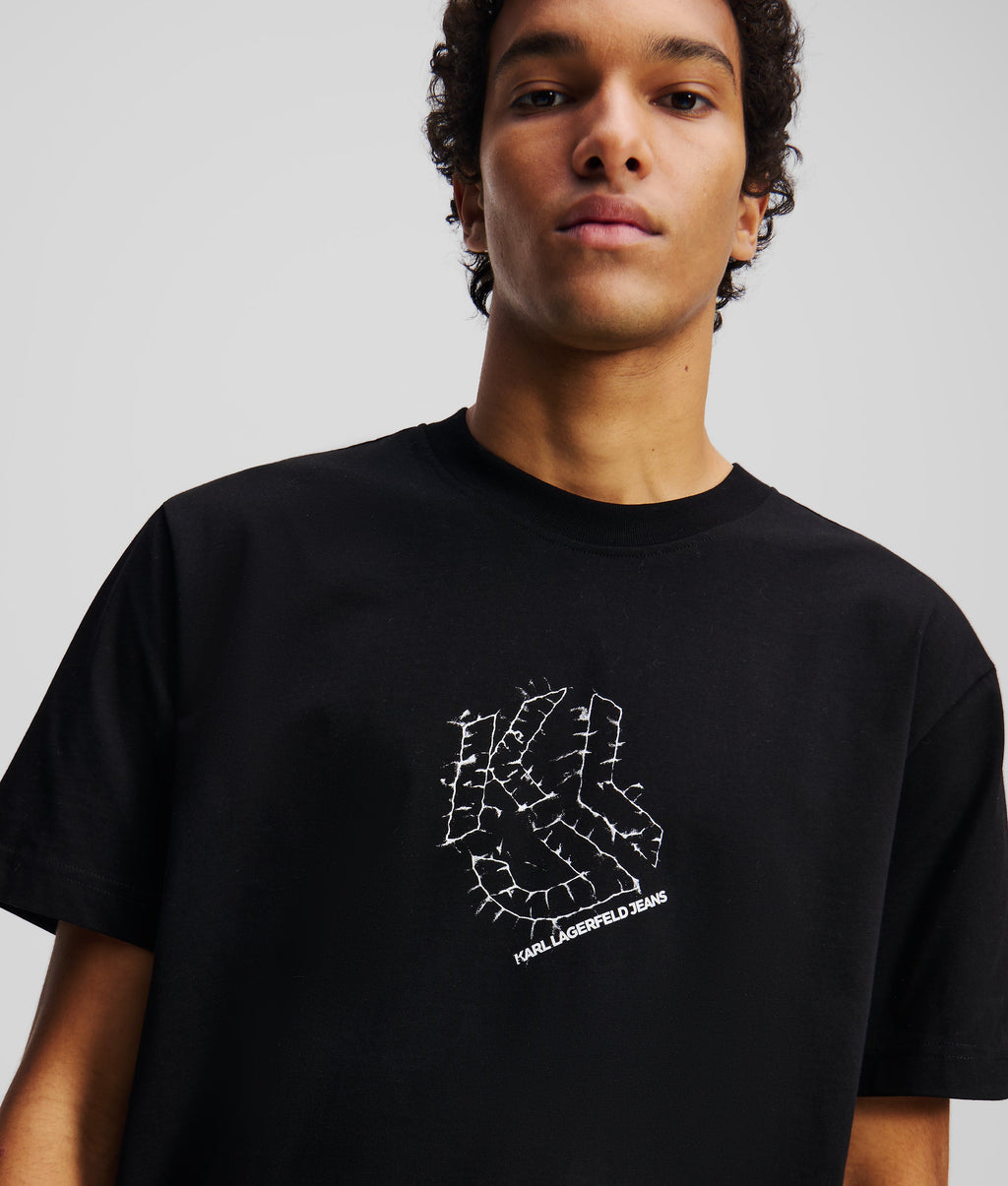 CURVED HEM SHIBORI MONOGRAM T-SHIRT