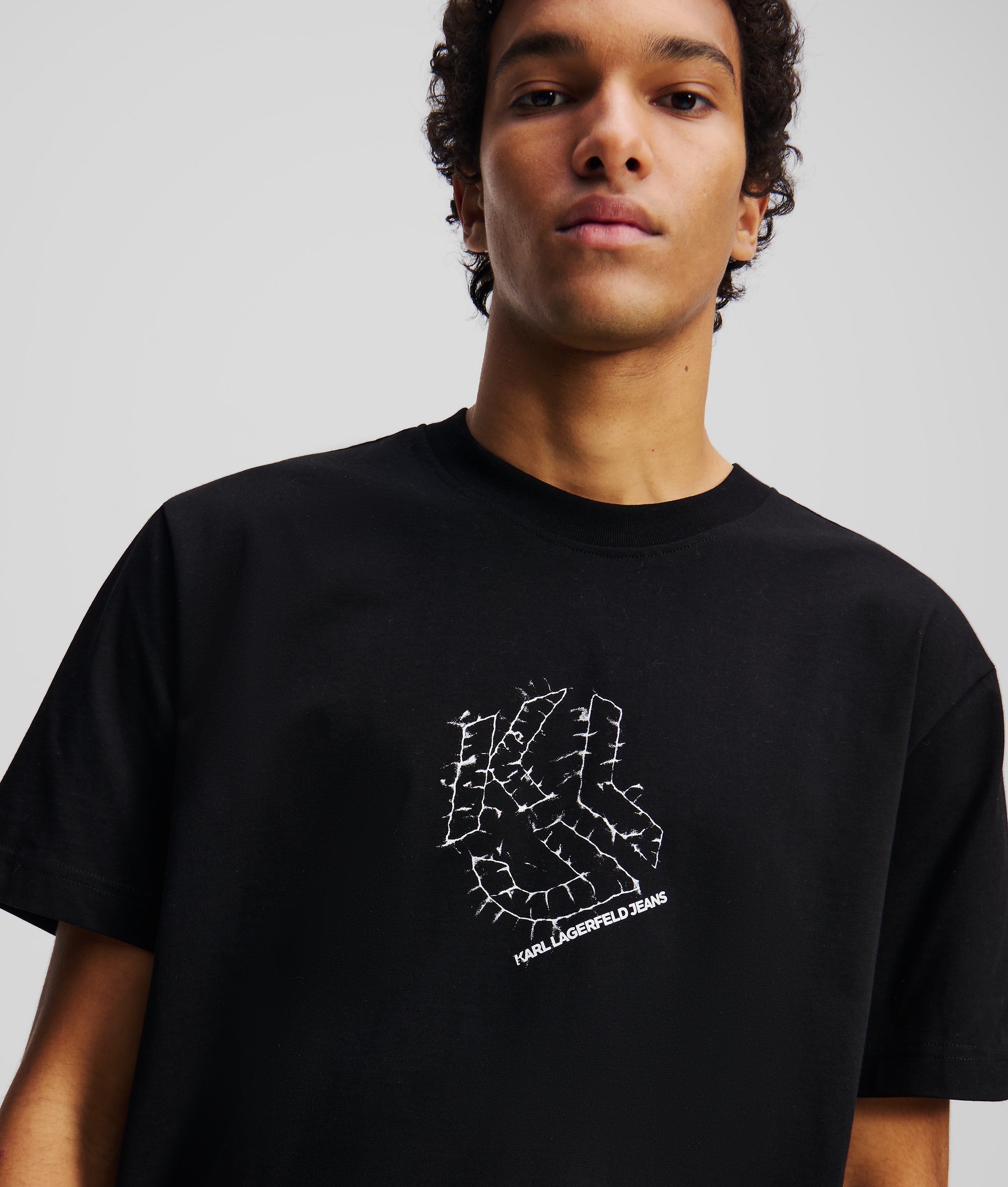 CURVED HEM SHIBORI MONOGRAM T-SHIRT