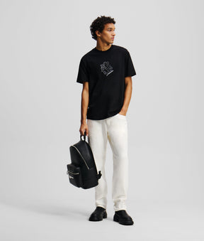 CURVED HEM SHIBORI MONOGRAM T-SHIRT
