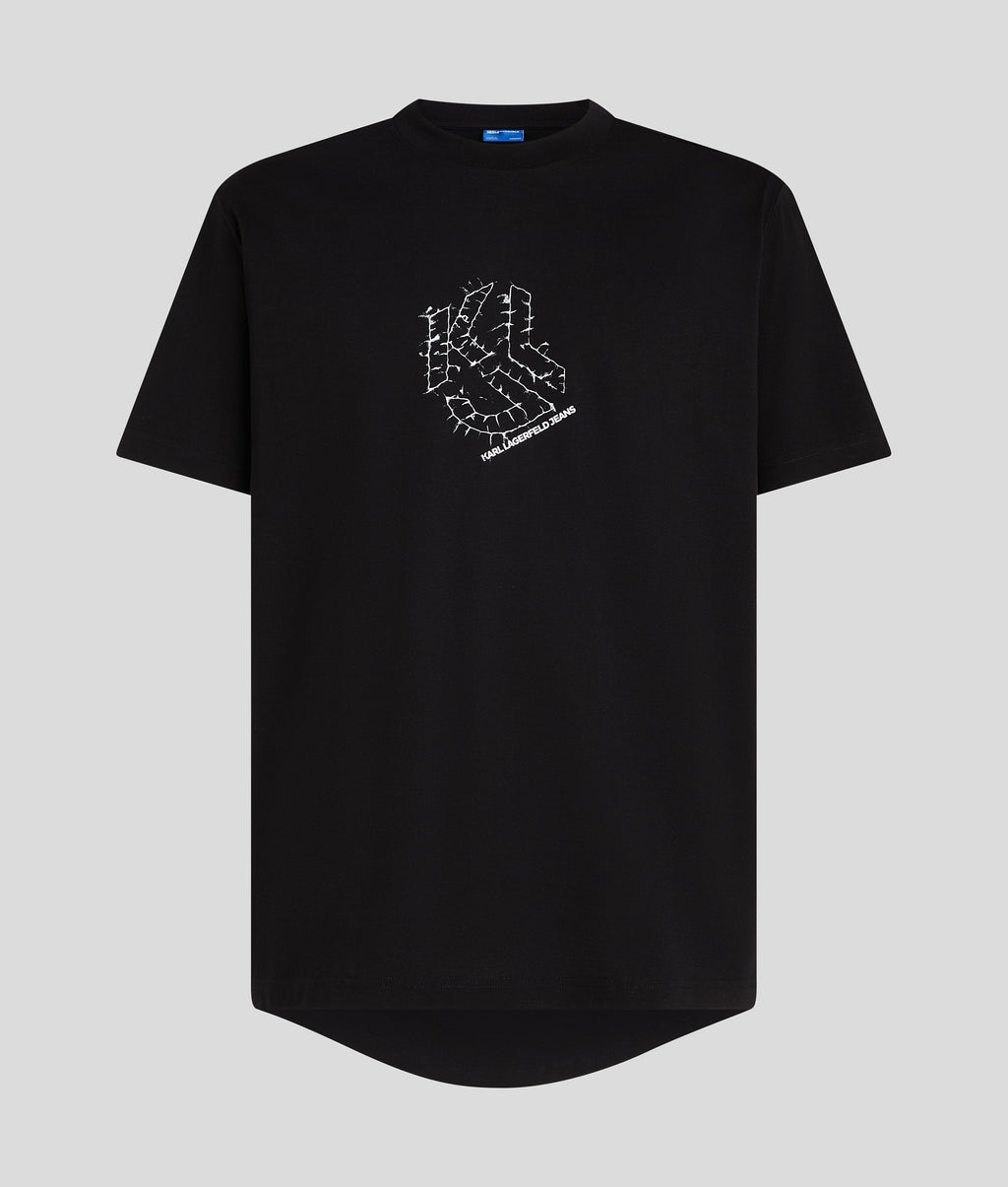 CURVED HEM SHIBORI MONOGRAM T-SHIRT