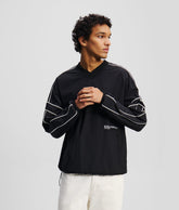 PIPING V-NECK SWEATSHIRT