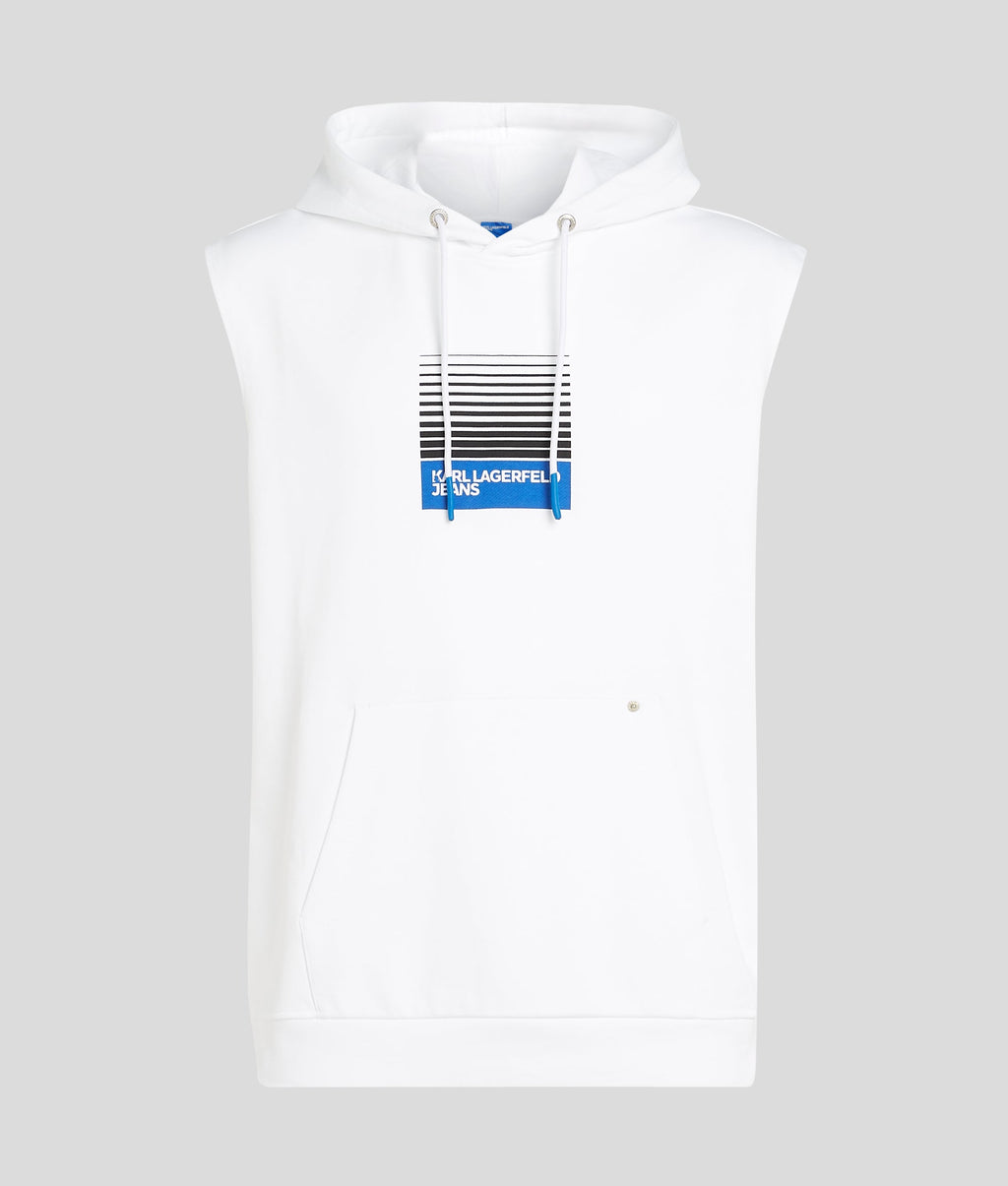 BOX FADE LOGO SLEEVELESS HOODIE