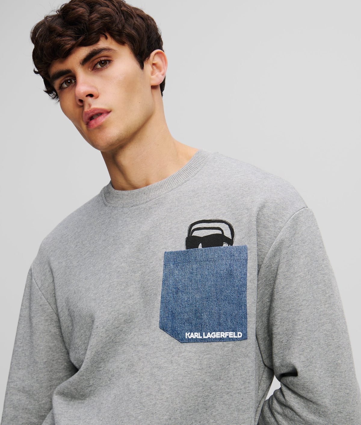IKON DENIM POCKET SWEATSHIRT