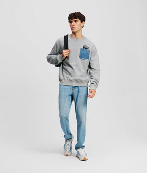 IKON DENIM POCKET SWEATSHIRT