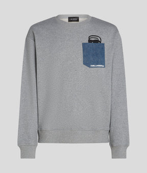 IKON DENIM POCKET SWEATSHIRT
