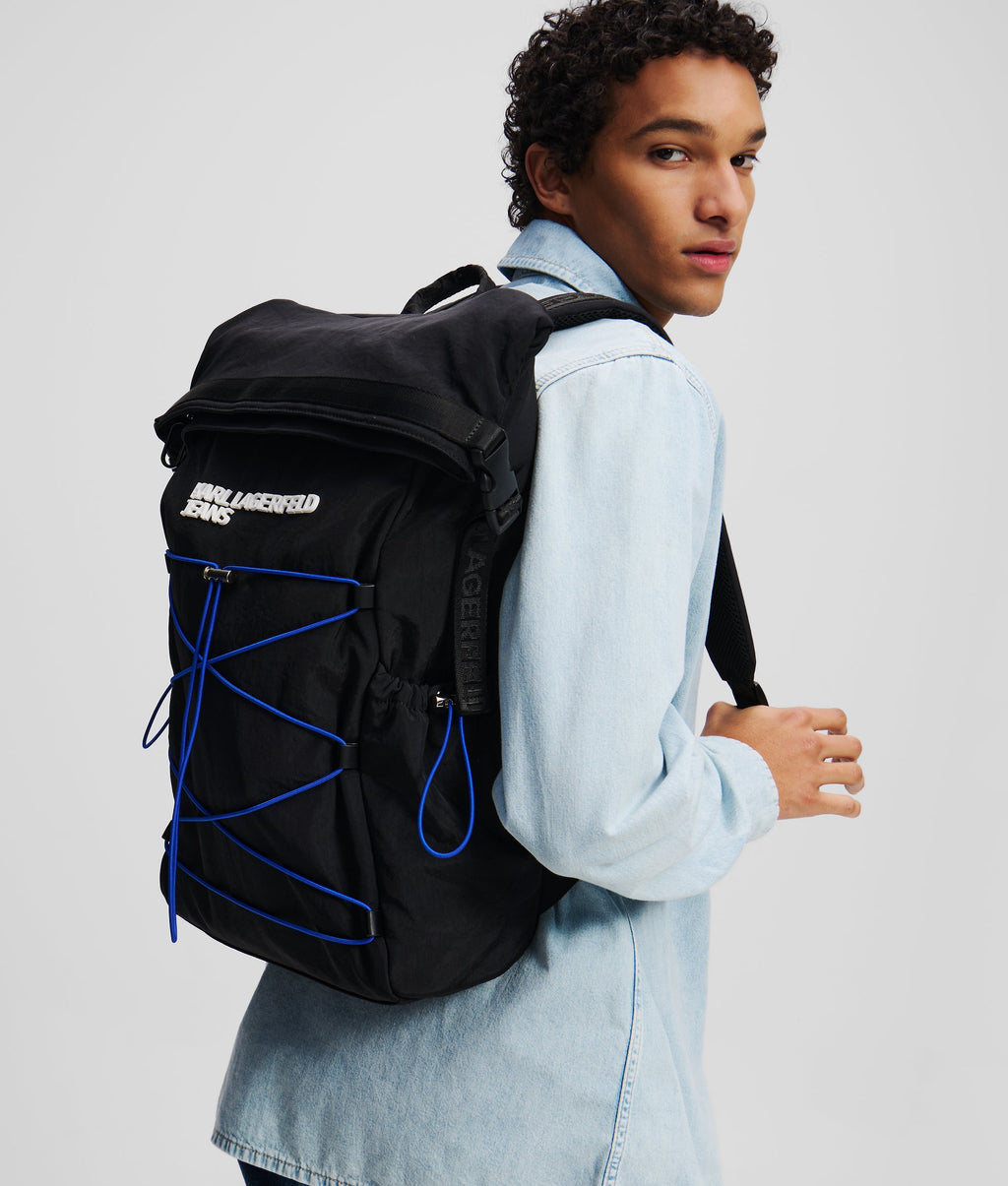 UTILITY DRAWSTRING ROLL-TOP RUCKSACK