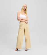 DOUBLE-PLEATED WIDE-LEG TROUSERS