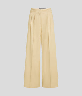 DOUBLE-PLEATED WIDE-LEG TROUSERS