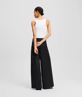 DOUBLE-PLEATED WIDE-LEG TROUSERS