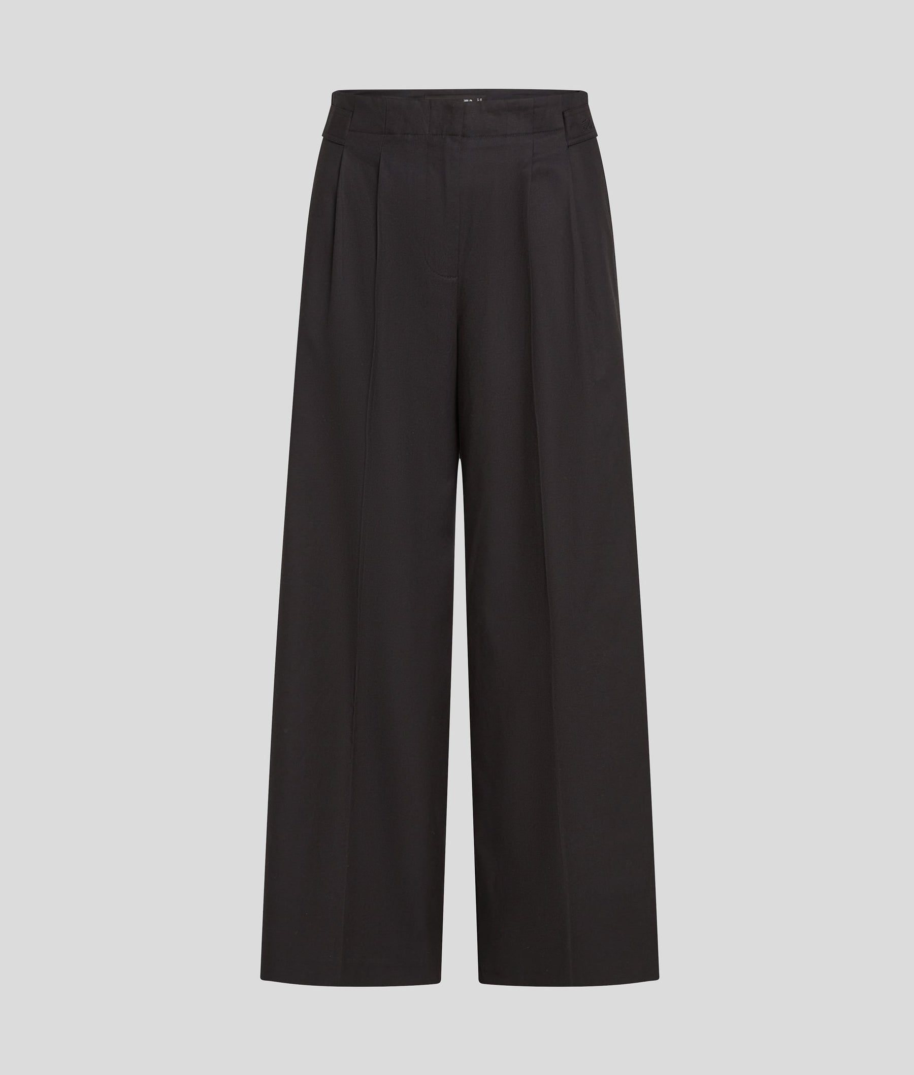 DOUBLE-PLEATED WIDE-LEG TROUSERS