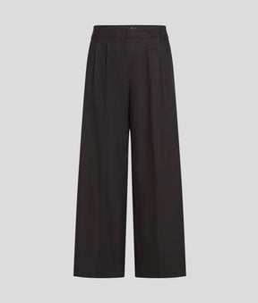 DOUBLE-PLEATED WIDE-LEG TROUSERS