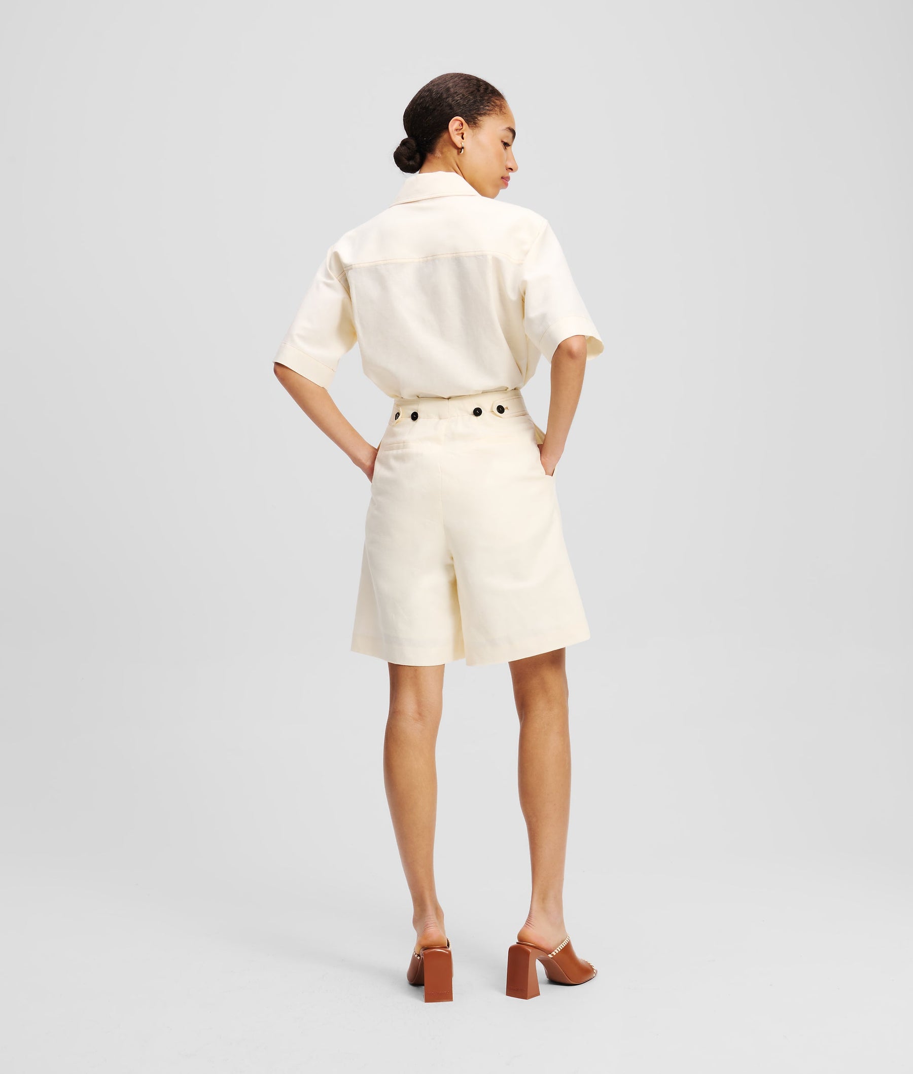 LINEN-BLEND SHORTS
