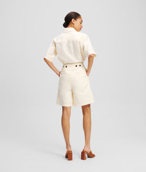 LINEN-BLEND SHORTS