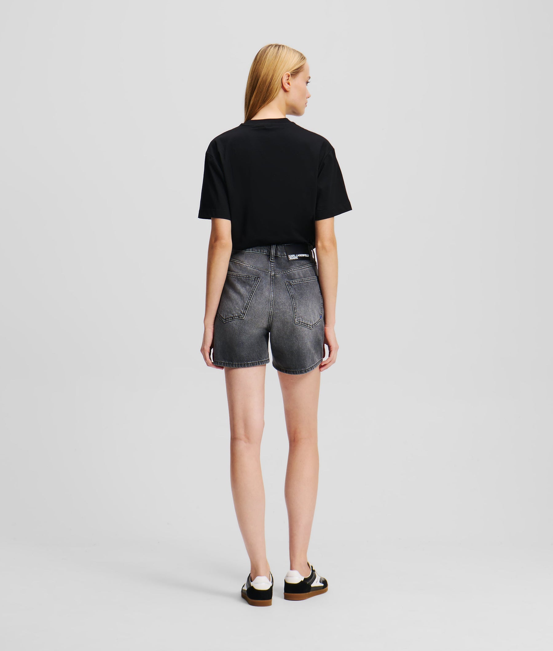 HIGH-WAISTED DENIM SHORTS