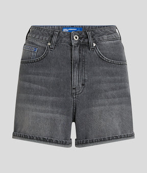 HIGH-WAISTED DENIM SHORTS