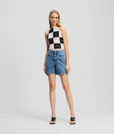 HIGH-WAISTED DENIM SHORTS