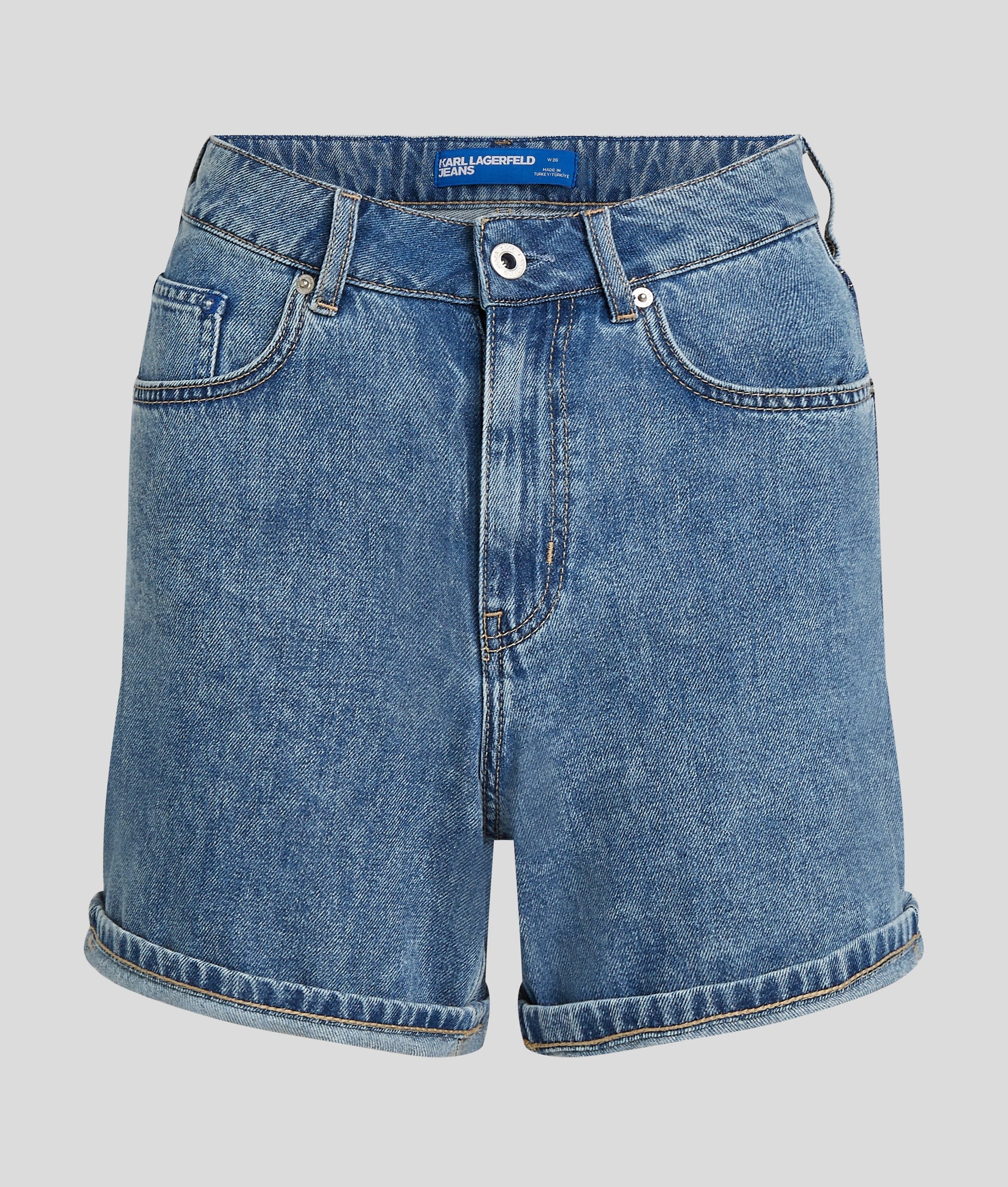 HIGH-WAISTED DENIM SHORTS