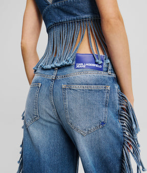 FRINGED RELAXED JEANS