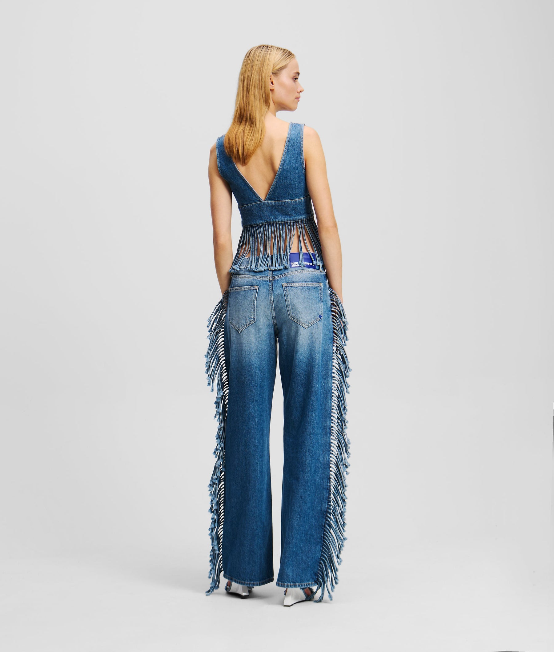 FRINGED RELAXED JEANS