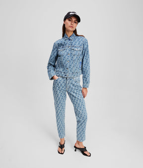 ALL-OVER-PRINT MUM JEANS