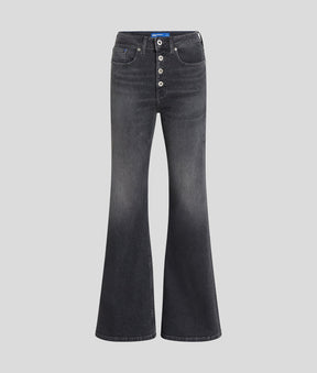 HIGH-RISE BUTTON-FLY FLARED JEANS