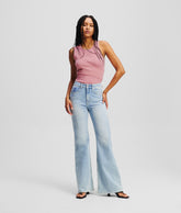 HIGH-RISE FLARED JEANS