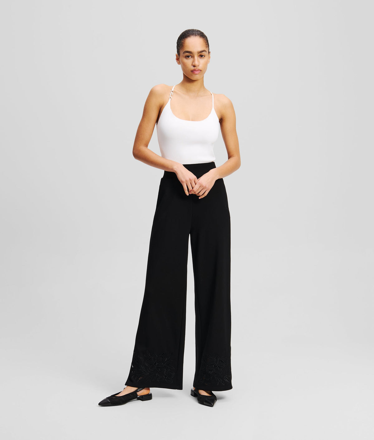 ORCHID EMBROIDERY TRACK PANTS