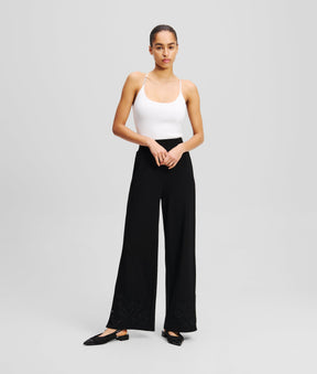 ORCHID EMBROIDERY TRACK PANTS