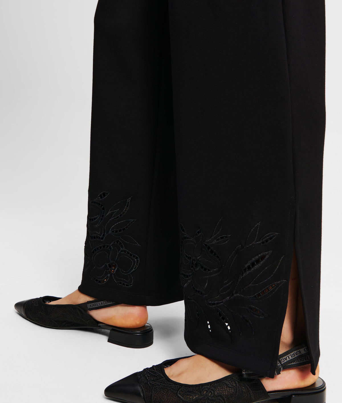 ORCHID EMBROIDERY TRACK PANTS