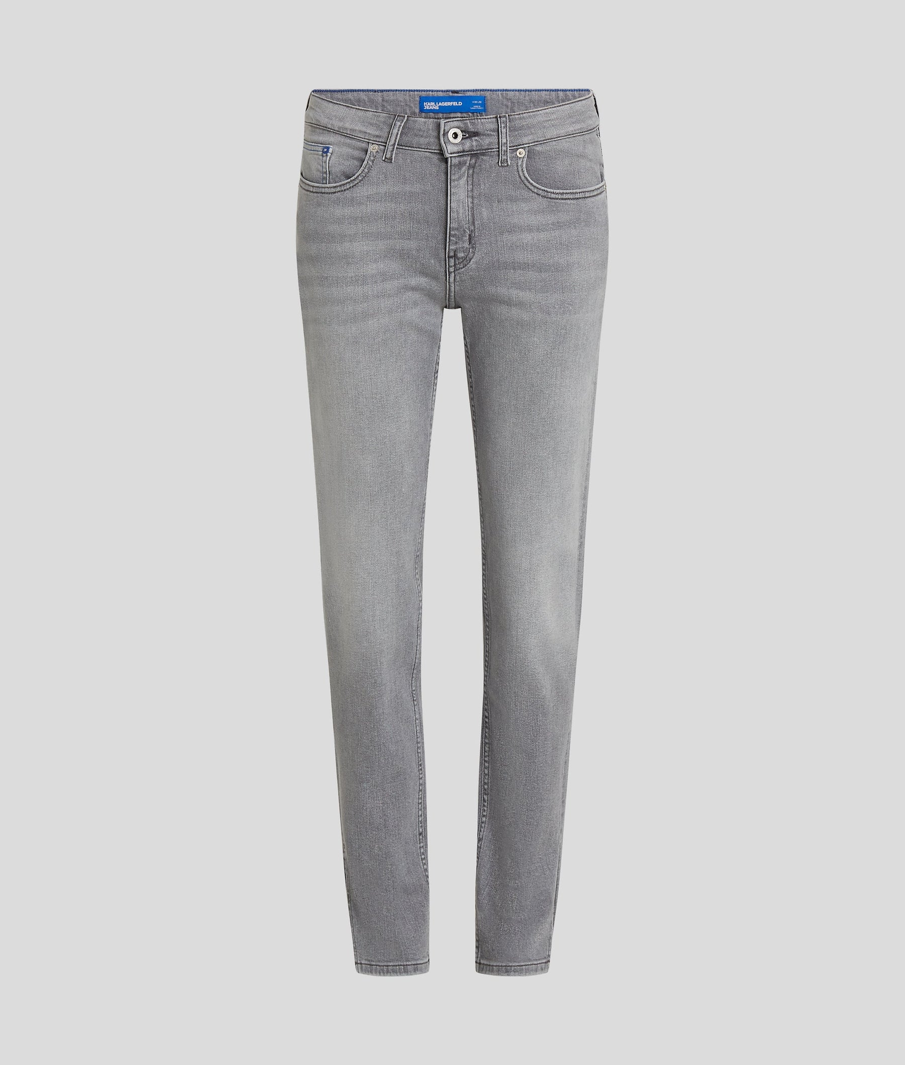 MID-RISE SPLIT-HEM SLIM JEANS