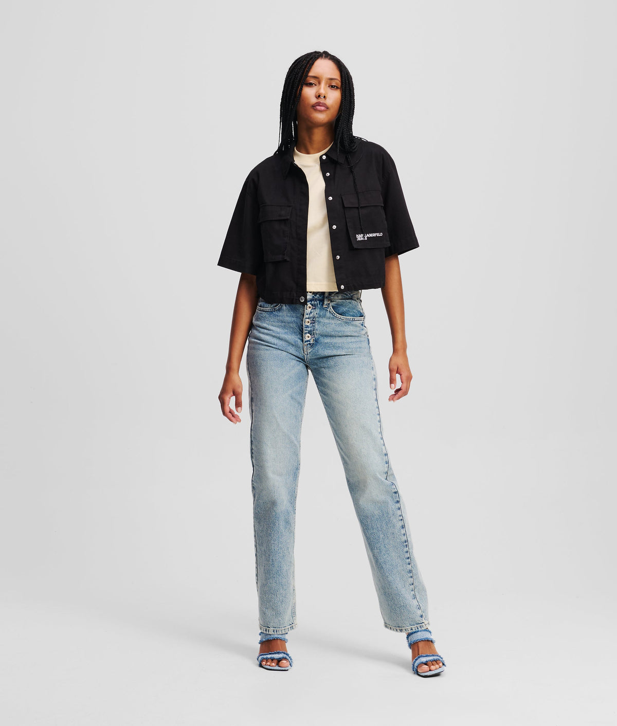 HIGH-RISE BUTTON-FLY STRAIGHT JEANS