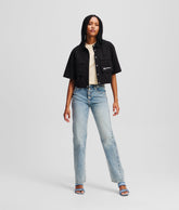HIGH-RISE BUTTON-FLY STRAIGHT JEANS