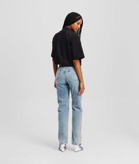 HIGH-RISE BUTTON-FLY STRAIGHT JEANS