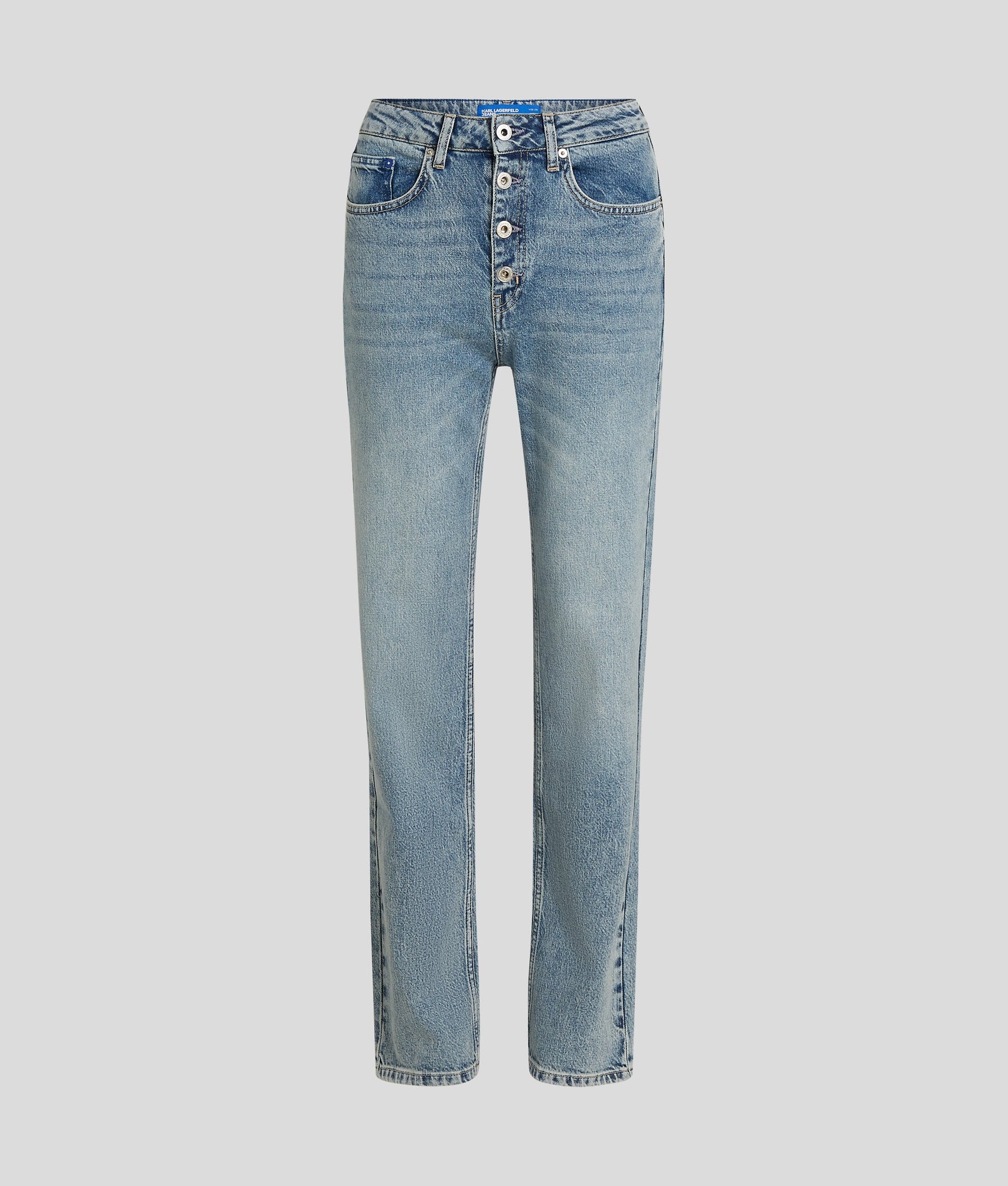 HIGH-RISE BUTTON-FLY STRAIGHT JEANS
